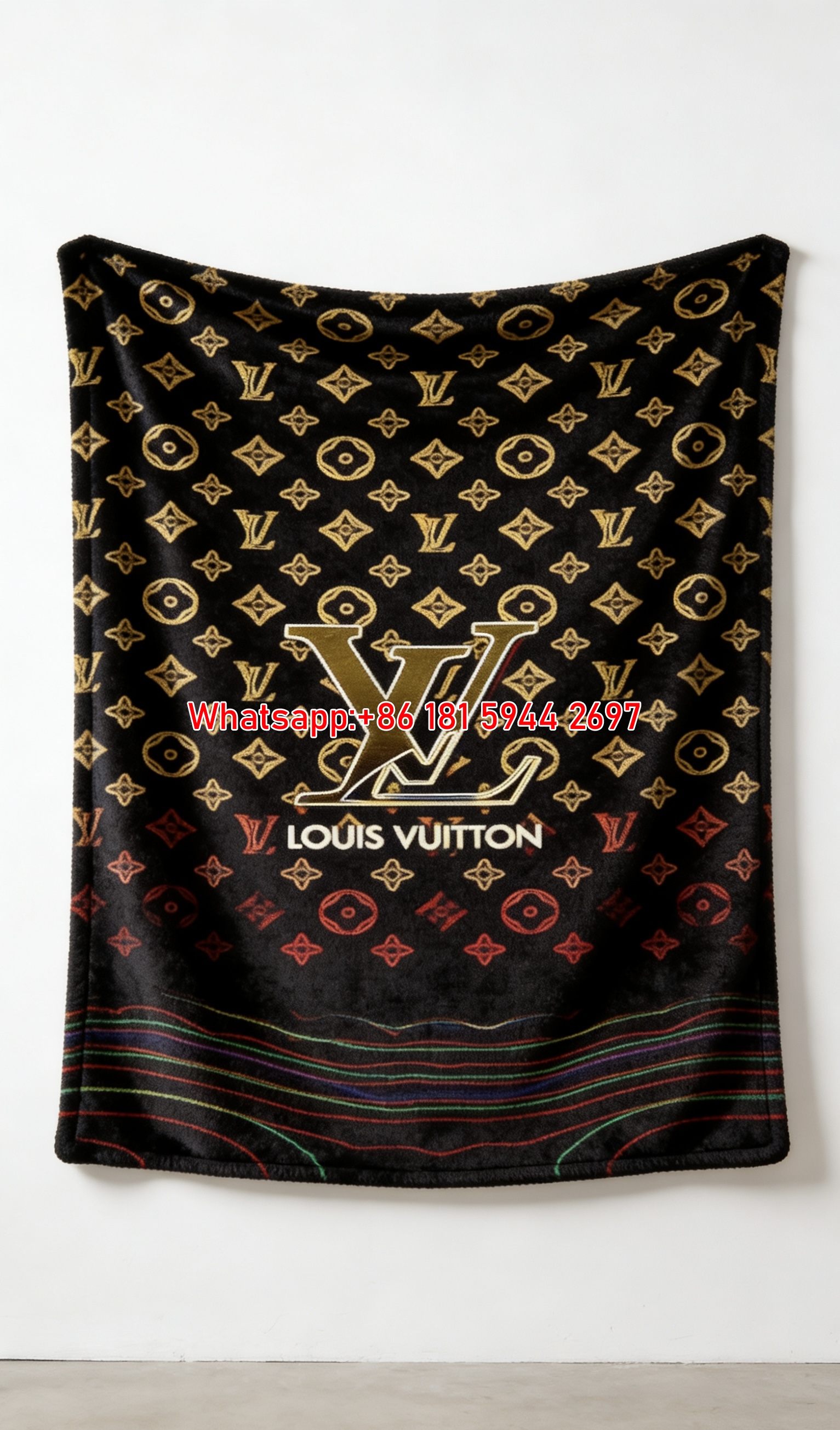 LV Rainbow Monogram Blanket LV Neon Monogram Throw 061